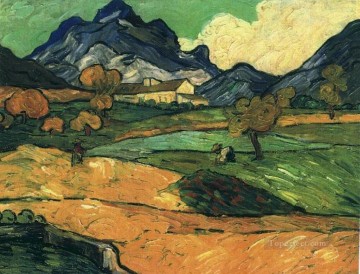 Monte Gaussier con el Mas de Saint Paul Vincent van Gogh Pinturas al óleo